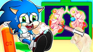 What Happened To Sonic Lung ☣️🚭🩺The hedgehod 2  Poppy Playtime Animation  Stop Motion Paper [upl. by Bryan]