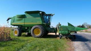 John Deere 9870 STS Harvests Corn on 10152011 [upl. by Desiri]