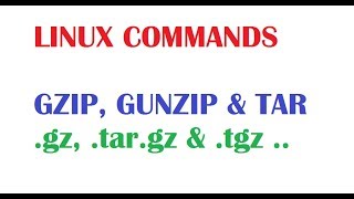 Linux Tutorial For Beginners  gzip gunzip tar commands [upl. by Sathrum]