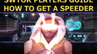 SWTOR Players Guide How To Get A Speeder Or Mount [upl. by Nwahs847]