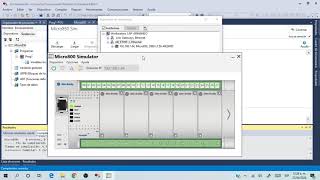 Enclavamiento con el Simulador de PLC Micro850 Allen Bradley y Connected Components Worbench CCW [upl. by Vasily]