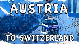 Ski from Austria to Switzerland  Smugglers Run in Ischgl and Samnaun ⛷ [upl. by Ydoow959]