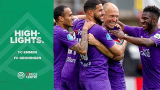 Highlights FC Emmen  FC Groningen [upl. by Amzaj117]