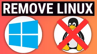 How to Remove Linux from Dual Boot in Windows 10 and Delete UEFI Boot Entry [upl. by Aisad]