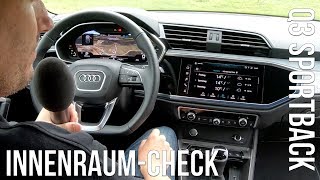 2020 Audi Q3 Sportback  Innenraum Check Inside Ablagen Infotainment Alexa Bedienungskonzept Kritik [upl. by The]