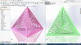 Pyramid art desk lamp drawn with SolidWorks [upl. by Adnohrahs]