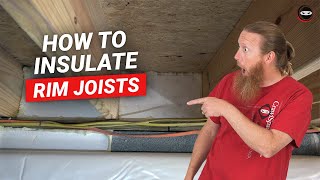 How To Insulate Crawl Space Rim Joists With Foam Board  Crawl Space Encapsulation [upl. by Livia]