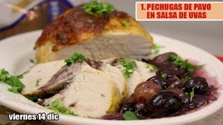 1PECHUGAS DE PAVO EN SALSA DE UVAS [upl. by Etnaid]