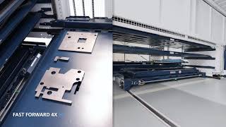 TRUMPF Lasercutting TruLaser Center 7030 Full service laser machine with storage connection [upl. by Anert]