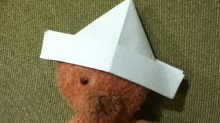 How to Make a Paper Hat  Origami  Simple and Easy Folds  Step by Step Instructions [upl. by Elokcin284]