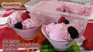 HELADO DE FRUTOS ROJOS CREMOSO con solo 4 ingredientes [upl. by Enilegna321]