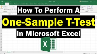 How To Perform A OneSample TTest In Excel [upl. by Nitsirhc]