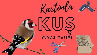 Kuşlar İçin Basit Pratik Yuva Yapımı  kartondan kuş yuvası nasıl yapılır [upl. by Naujd316]