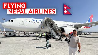 Himalaya Adventure  Flying Nepal Airlines A330 to Kathmandu [upl. by Attelliw]