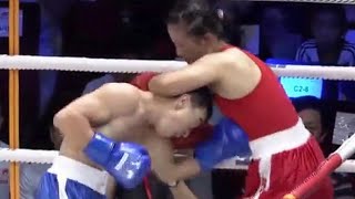 Female vs Male Mixed Boxing Exhibition [upl. by Nehtiek]