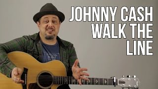 How To Play Johnny Cash  I Walk The Line Chords and Rhythm [upl. by Ilke]