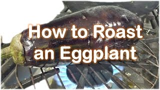 How to Roast an Eggplant on stove  Fire by RinkusRasoi [upl. by Heinrike]