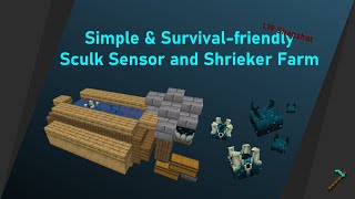 119 Sculk Sensor and Shrieker Farm [upl. by Wyatan313]