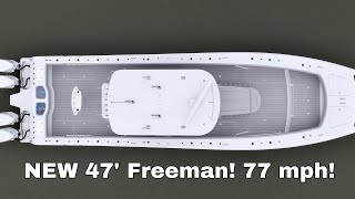 47 Freeman Boatworks  Sea Trial and Walk Through [upl. by Alwitt]