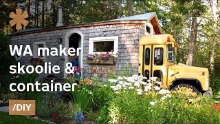 WA maker turns skoolie shortbus amp container into family home [upl. by Azar]