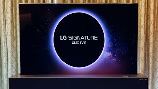 LG Rollable OLED TV R First Look LGs Most Expensive TV Ever UAE [upl. by Amikan]