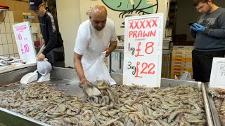 BILLINGSGATE FISH MARKET  LONDON UK [upl. by Eelrahs]