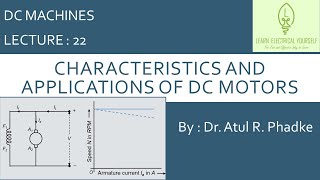 Characteristics and Applications of DC Motors 22 [upl. by Notelrahc]