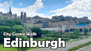 Edinburgh City Centre Walk【4K】 Lets Walk 2021 [upl. by Parrott]