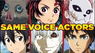 Demon Slayer Kimetsu no Yaiba All Characters Japanese Dub Voice Actors Seiyuu Same Anime Characters [upl. by Raviv39]