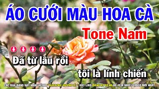 Karaoke Áo Cưới Màu Hoa Cà  Tone Nam Dễ Hát Nhạc Sống  Huỳnh Lê [upl. by Khan]