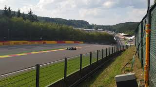 Vue entière Accident crash Antoine Hubert spa gp 2019 formule 2 [upl. by Inalej]