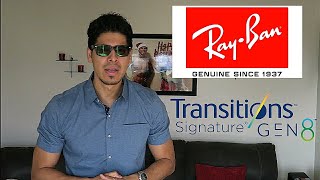 Trying On RayBan G15 Graphite Green Transitions GEN8 Lenses  SportRx Review  New Wayfarer RX5184 [upl. by Athene359]