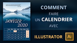 Comment faire un calendrier avec Illustrator [upl. by Niliak200]