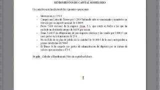 Lec003 Práctica Rendimientos Capital Mobiliario IRPF umh1896 201516 [upl. by Noet]