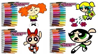 Powerpuff Girls Compilation Coloring Book Pages Blossom Buttercup Bubbles Princess Morbucks [upl. by Hatcher528]