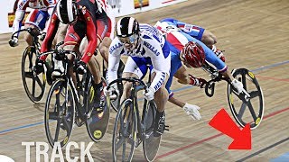 10 CAIDAS CAÍDAS MAS ALUCINANTES EN CICLISMO DE PISTA [upl. by Mayram]