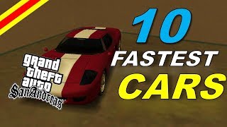 Top 10 Fastest Cars In GTA San Andreas [upl. by Mik]