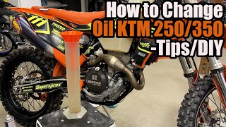 HowTo Change Oil KTM Tips its easy [upl. by Mezoff]