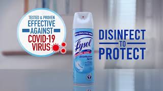 Disinfect with Lysol Disinfectant Spray [upl. by Wolfy608]