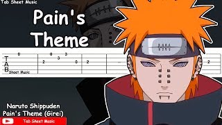 Naruto Shippuden OST  Pains Theme Girei Guitar Tutorial [upl. by Manuel]