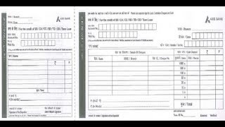 INHow to Fill Axis Bank Deposit Slip [upl. by Burr]