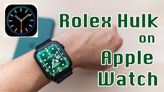 Turn Apple Watch into a Rolex Hulk  Not quite but Clockology App is fun [upl. by Drannel]