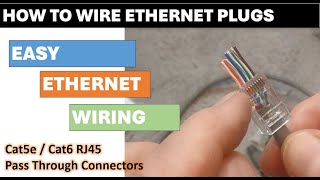 How to Terminate Ethernet Plugs the Easy Way EJ45 Pass through Connectors [upl. by Enirehtak]