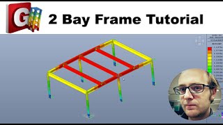 2 Bay Frame tutorial in midas GEN [upl. by Rennane345]