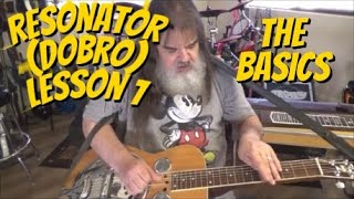 Resonator Dobro Lesson The Basics Open G Tuning 1 By Scott Grove [upl. by Felipa429]