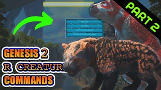 Ark R Creatures Spawn Commands PART 2  5 NEW Ark Genesis Part 2 R Dinos Direwolf Thyla and More [upl. by Agueda656]