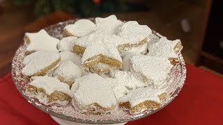 Crunchy Greek Butter Cookies Kourabiedes Recipe Without Eggs [upl. by Furie480]