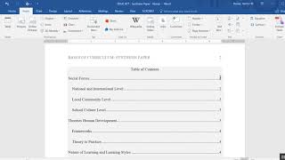 Inserting a Table of Contents in an APA Formatted Paper [upl. by Enelrihs]