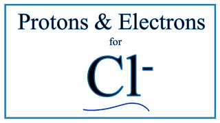 How to find Protons amp Electrons for the Chloride ion Cl [upl. by Wilmette935]