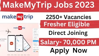 Make My Trip Recruitment 2023  Holiday Expert Job 2023  Private Company Job Vacancy 2023  Job [upl. by Evante193]